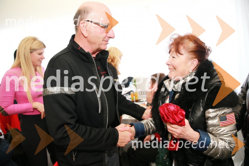  Heinz  Slesak, generalni direktor Porsche Slovenija d.o.o. in direktor Porsche;  Tjaša Andree Prosenc, pravnicaPokal Vitranc 2017, VIP druženje, sobota