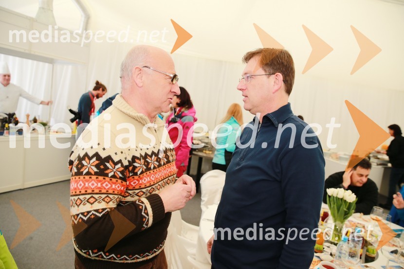  Bogdan Gabrovec, predsednik Olimpijskega komiteja Slovenije, predsednik Judo zveze Slovenije; prof. dr. Miro Cerar, predsednik vlade Republike SlovenijePokal Vitranc 2017, VIP druženje, sobota