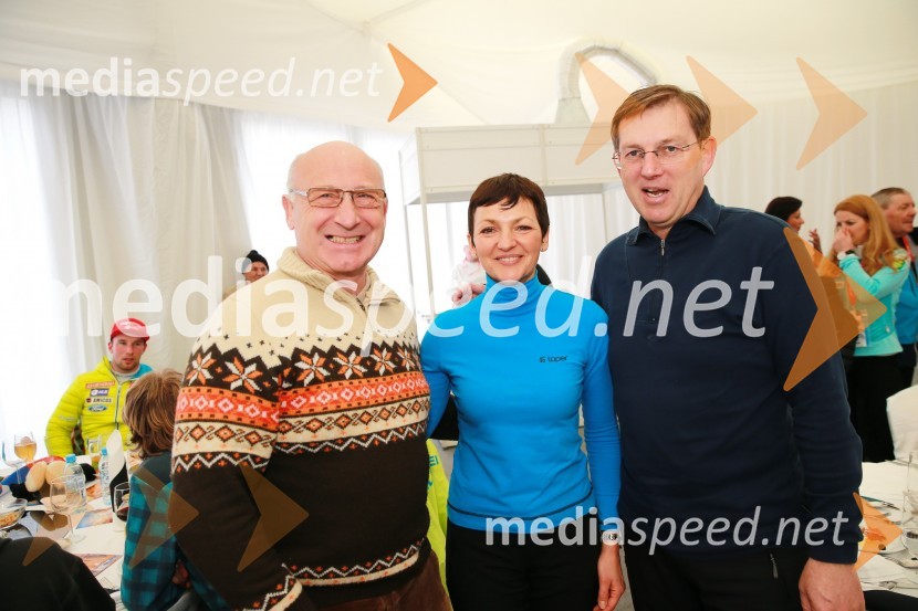  Bogdan Gabrovec, predsednik Olimpijskega komiteja Slovenije, predsednik Judo zveze Slovenije; prof. dr. Maja Makovec Brenčič, ministrica za izobraževanje, znanost in šport; prof. dr. Miro Cerar, predsednik vlade Republike SlovenijePokal Vitranc 2017, VIP druženje, sobota