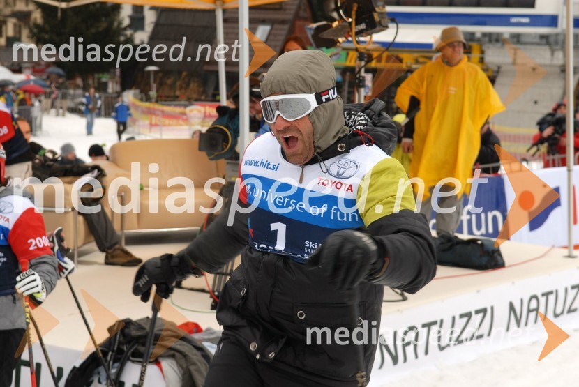 Alberto Tomba, nekdanji italijanski smučarSki Legends Hit Challenge 2008 - Tekmovanje smučarskih legend z Juretom Koširjem