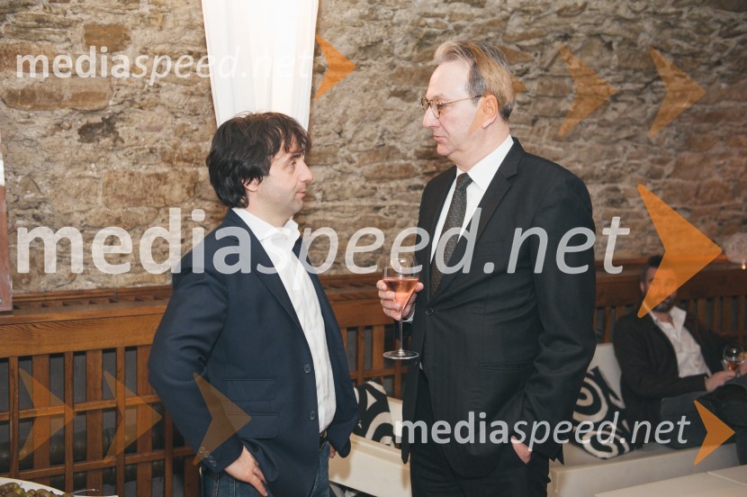  Tomaž Kavčič, kuharski mojster, Pri Lojzetu, Zemono, podpredsednik BASS;  Aleksandar Radovanović, veleposlanik Republike Srbije v SlovenijiPrvo srečanje novo ustanovljenega Slovensko-srbskega poslovnega društva BASS