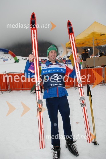 Jani Klemenčič, nekdanji veslačSki Legends Hit Challenge 2008 - Tekmovanje smučarskih legend z Juretom Koširjem
