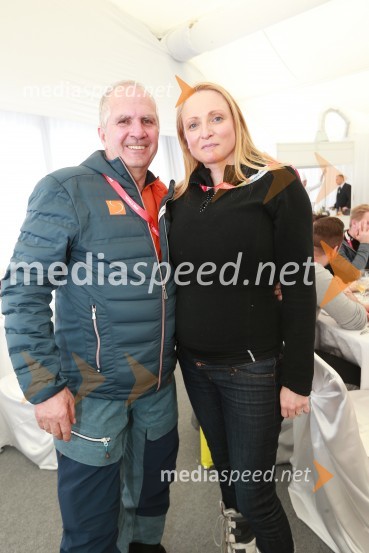  Srečko Medven, generalni sekretar pokala Vitranc;  Mojca Zagernik MedvenPokal Vitranc 2017, slalom