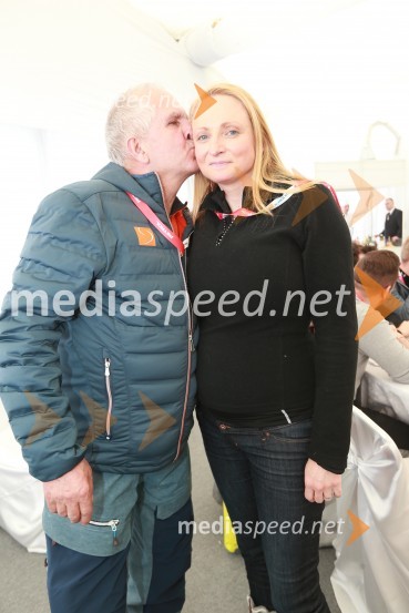  Srečko Medven, generalni sekretar pokala Vitranc;  Mojca Zagernik MedvenPokal Vitranc 2017, slalom