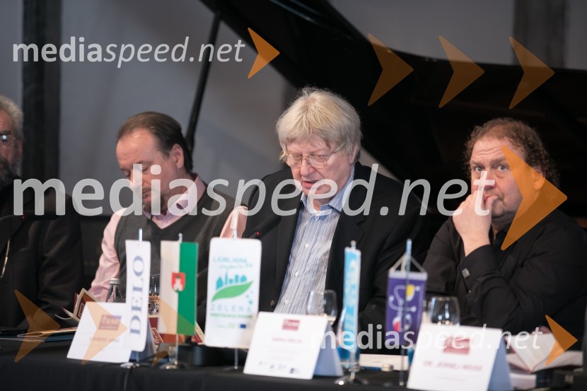  Patrik Greblo, dirigent;  Lovrenc Arnič, dirigent;  Darko  Brlek, direktor, Festival LjubljanaFestival Ljubljana, 32. Slovenski glasbeni dnevi, predstavitev programa