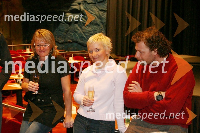 ..., ... in Grega Šparovec, nekdanji smučarSki Legends Hit Challenge 2008 - Tekmovanje smučarskih legend z Juretom Koširjem, žrebanje ekip