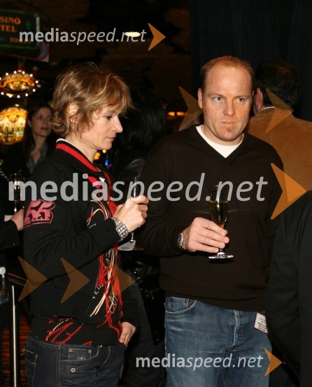 Beatrice Filliol in Sebastien Amiez, nekdanja francoska smučarjaSki Legends Hit Challenge 2008 - Tekmovanje smučarskih legend z Juretom Koširjem, žrebanje ekip