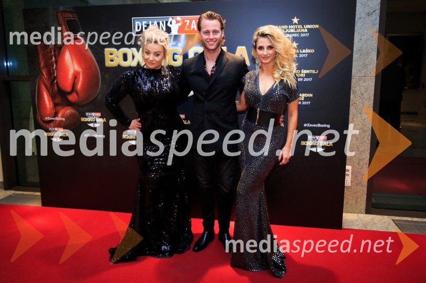  Nika  Čukur,  ShowRoom events;  Trent  Whiddon, plesalec;  Gordana Grandošek Whiddon, plesalka, lastnica blagovne znamke GGWDejan Zavec Boxing Gala
