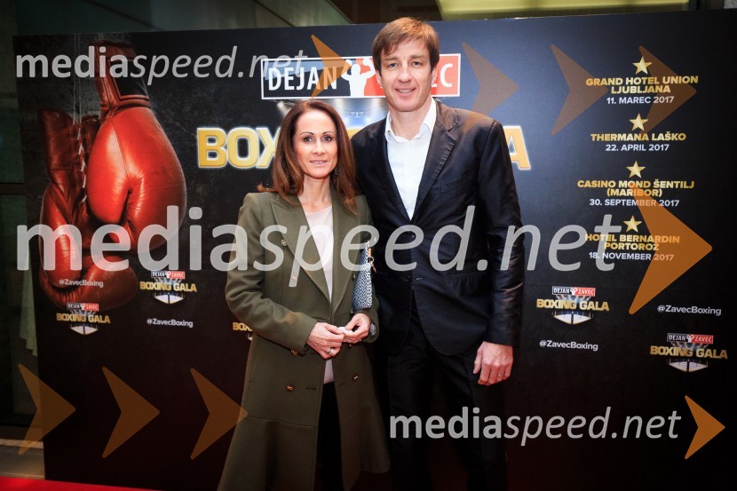  Petra Čop;  Iztok Čop, nekdanji veslač, podpredsednik Olimpijskega komiteja SlovenijeDejan Zavec Boxing Gala
