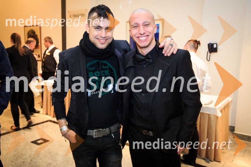  Omar Naber, glasbenik;  Filip Križišnik, F&B AcrobaticsDejan Zavec Boxing Gala