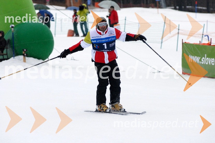Alberto Tomba, nekdanji italijanski smučarSki Legends Hit Challenge 2008 - Tekmovanje smučarskih legend z Juretom Koširjem