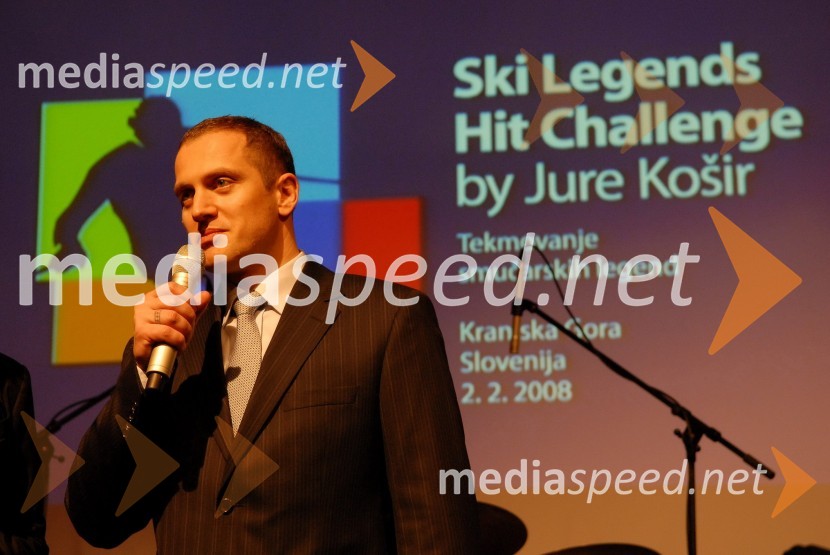 Jure Košir, nekdanji smučar in organizator tekmovanjaSki Legends Hit Challenge 2008 - Tekmovanje smučarskih legend z Juretom Koširjem