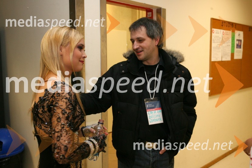 Eva Černe, pevka in Boštjan Grabnar, glasbenikEMA 2008, finale