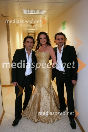 Jože in Mišo Kontrec, pevca skupine Langa in Alenka Gotar, pevkaEMA 2008, finale