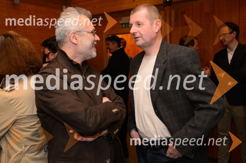 Stojan Petrič, Janez Prašnikar in Petra Kovič, pogovor na Škrabčevi domačiji