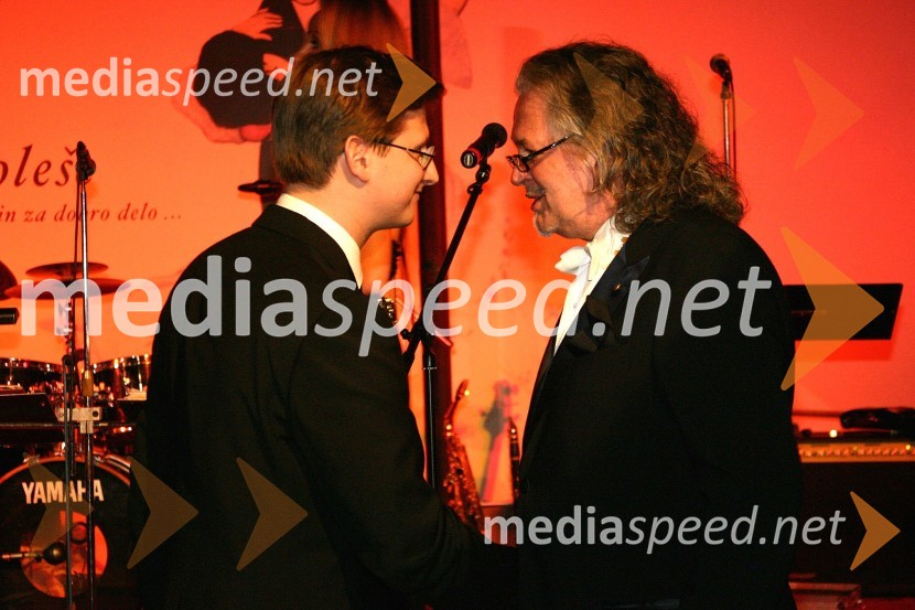 Damjan Kukovec in Jani Bavčer, predsednik Rotary Club LjubljanaVeliki rotarijski ples 2008