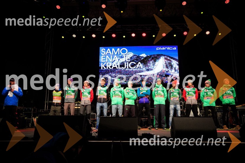  Bojan Makovec, povezovalec programa;  Stefan Kraft, smučarski skakalec (Avstrija);  Andreas Wellinger, smučarski skakalec (Nemčija);  Kamil Stoch, smučarski skakalec (Poljska);  Michael  Hayböeck, smučarski skakalec (Avstrija);  Peter  Prevc, smučarski skakalec;  Domen Prevc, smučarski skakalec;  Daniel Andre Tande, smučarski skakalec (Norveška);  Jurij Tepeš, smučarski skakalec;  Markus  Eisenbichler, smučarski skakalec (Nemčija);  Maciej Kot, smučarski skakalec (Poljska);  Jernej Damjan, smučarski skakalec;  Anže Lanišek, smučarski skakalecOpen Air Planica 2017