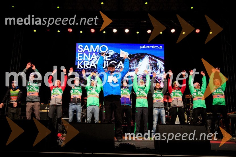  Stefan Kraft, smučarski skakalec (Avstrija);  Andreas Wellinger, smučarski skakalec (Nemčija);  Kamil Stoch, smučarski skakalec (Poljska);  Michael  Hayböeck, smučarski skakalec (Avstrija);  Peter  Prevc, smučarski skakalec;  Bojan Makovec, povezovalec programa;  Daniel Andre Tande, smučarski skakalec (Norveška);  Jurij Tepeš, smučarski skakalec;  Markus  Eisenbichler, smučarski skakalec (Nemčija);  Maciej Kot, smučarski skakalec (Poljska);  Jernej Damjan, smučarski skakalec;  Anže Lanišek, smučarski skakalecOpen Air Planica 2017