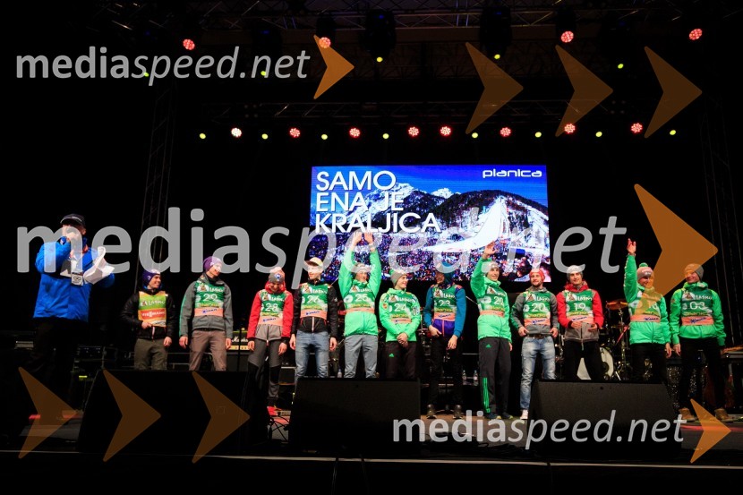  Bojan Makovec, povezovalec programa;  Stefan Kraft, smučarski skakalec (Avstrija);  Andreas Wellinger, smučarski skakalec (Nemčija);  Kamil Stoch, smučarski skakalec (Poljska);  Michael  Hayböeck, smučarski skakalec (Avstrija);  Peter  Prevc, smučarski skakalec;  Domen Prevc, smučarski skakalec;  Daniel Andre Tande, smučarski skakalec (Norveška);  Jurij Tepeš, smučarski skakalec;  Markus  Eisenbichler, smučarski skakalec (Nemčija);  Maciej Kot, smučarski skakalec (Poljska);  Jernej Damjan, smučarski skakalec;  Anže Lanišek, smučarski skakalecOpen Air Planica 2017