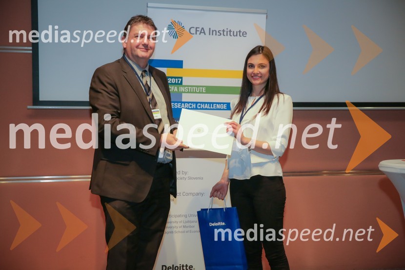  Igor Stebernak, član uprave družbe Petrol d.d., Ljubljana;  Emilija  PopovskaCFA Institute Research Challenge 2017, lokalni finale