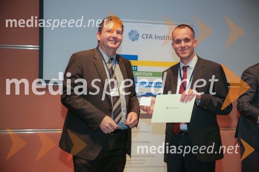  Igor Stebernak, član uprave družbe Petrol d.d., Ljubljana;  Olivier P. Mueller, CFA, CAIA, FRM, direktor na Credit SuisseCFA Institute Research Challenge 2017, lokalni finale