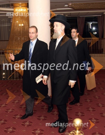 Zoran Ličen in Yona Metzger, glavni aškenaški rabin IzraelaObisk glavnega aškenaškega rabina Izraela Yona Metzgerja v Mariboru