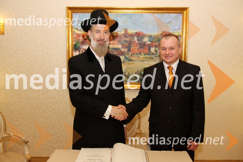 Yona Metzger, glavni aškenaški rabin Izraela in Franc Kangler, župan MariboraObisk glavnega aškenaškega rabina Izraela Yona Metzgerja v Mariboru