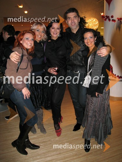 Nuša Derenda, pevka, Alenka Godec, pevka, Miš Molk, Mario Galunič, TV voditelj in Darja Švajger, pevkaEMA 2008, finale