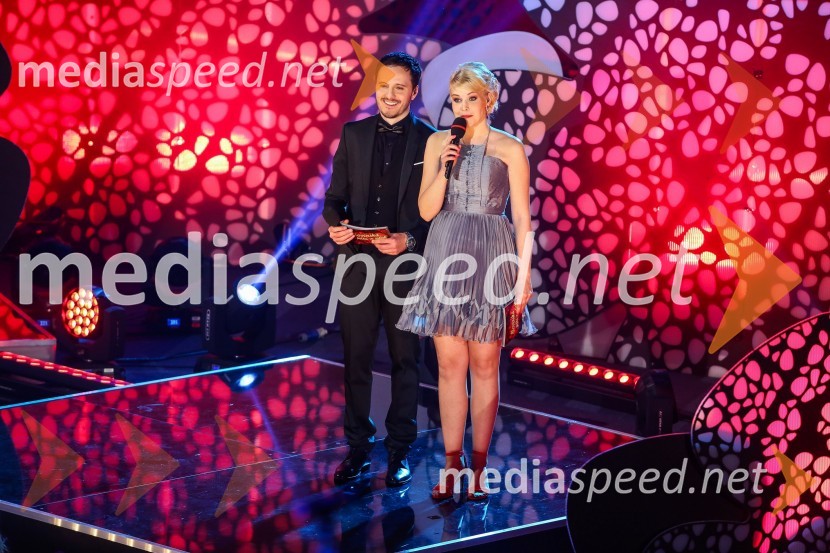  Blaž Švab, pevec, skupina Modrijani;  Darja Gajšek, pevka, voditeljicaSlovenska polka in valček 2017