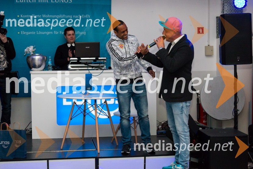  Marcos  Tavares, nogometaš, NK Maribor;  Boštjan Čukur, raper, 6 Pack ČukurPodjetje Lunos, otvoritev novih poslovnih prostorov