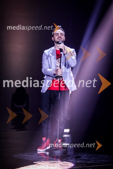  Žiga Rustja, pevec, moderator Radia CaprisZmagovalka Dnevov slovenske zabavne glasbe, Poprock je Anabel