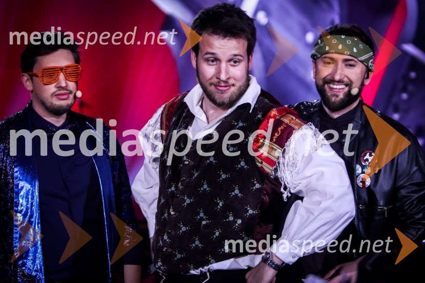  Tin Vodopivec, stand up komik;  ... ;  Perica Jerkovič, stand-up komikZmagovalka Dnevov slovenske zabavne glasbe, Poprock je Anabel