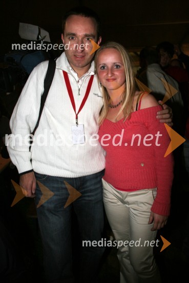 Borut Cvetko, ekskluzivni fotograf projekta Lepotice Slovenskega podeželja in Majda Dreisiebner, vinska kraljicaLepo 2006 finale