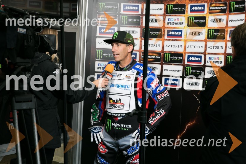  Greg  Hancock, speedwayist (ZDA)2017 AZTORIN Slovenian FIM Speedway GP, žrebanje štartnih številk