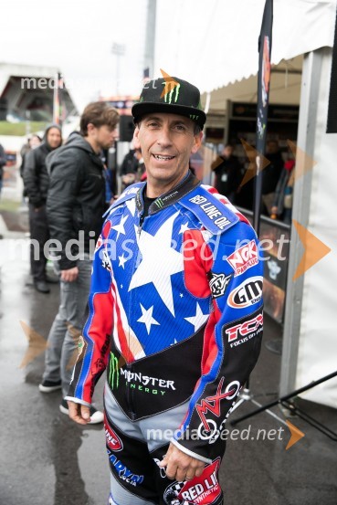  Greg  Hancock, speedwayist (ZDA)2017 AZTORIN Slovenian FIM Speedway GP, žrebanje štartnih številk