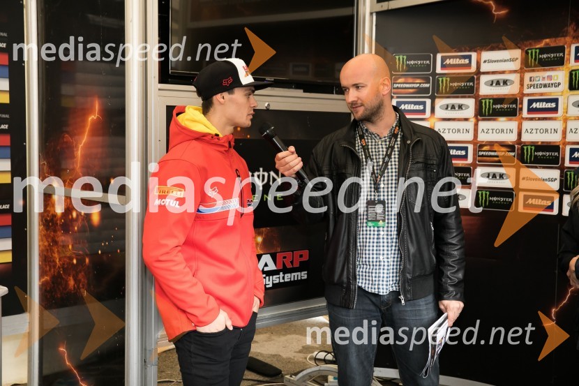  Tim Gajser, motokrosist (Motocross-Ski Gajser team);  ... 2017 AZTORIN Slovenian FIM Speedway GP, žrebanje štartnih številk