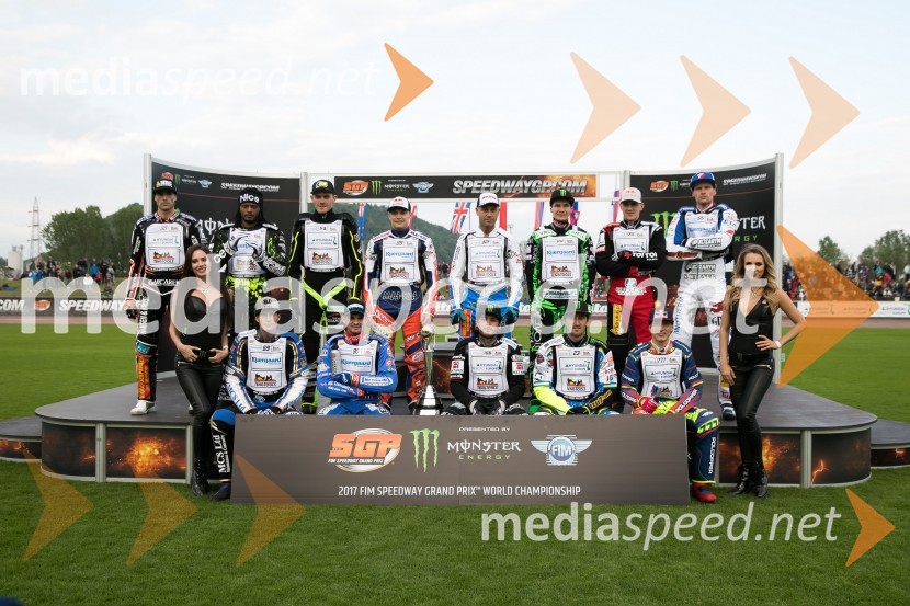  Niels-Kristian  Iversen, speedwayist (Danska);  ... ;  Antonio Lindbäck, speedwayist (Švedska);  Jason Doyle, speedwayist (Avstralija);  Martin Vaculik, speedwayist (Slovaška);  Bartosz Zmarzlik, speedwayist (Poljska);  Emil Sayfutdinov, speedwayist, Rusija;  Nicki  Pedersen, speedwayist (Danska);  Tai  Woffinden, speedwayist (Velika Britanija);  Patryk Dudek, speedwayist (Poljska);  Chris Holder, speedwayist (Avstralija);  Maciej Janowski, speedwayist (Poljska);  Piotr Pawlicki, speedwayist (Poljska);  Matej Žagar, speedwayist (Slovenija);  ... 2017 AZTORIN Slovenian FIM Speedway GP