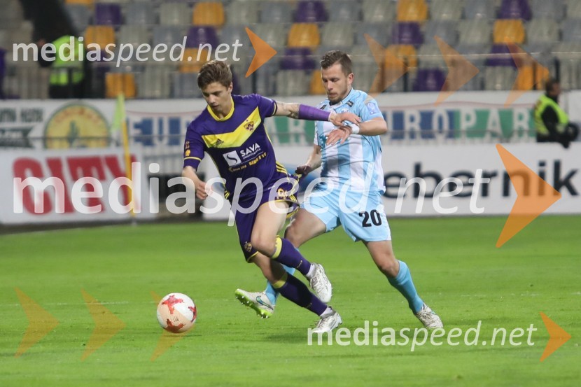  Luka Zahovič, nogometaš NK Maribor;  Dejan Žigon, igralec, ND GoricaMaribor – Gorica, nogometna tekma, Prva Liga