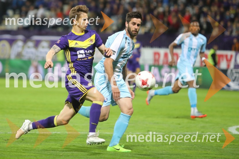  Luka Zahovič, nogometaš NK Maribor;  Matija Škarabot, igralec, ND GoricaMaribor – Gorica, nogometna tekma, Prva Liga