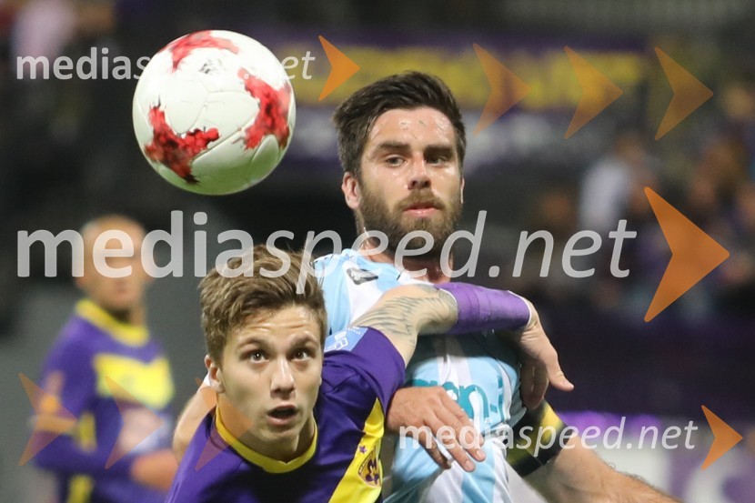 Luka Zahovič, nogometaš NK Maribor;  Matija Škarabot, igralec, ND GoricaMaribor – Gorica, nogometna tekma, Prva Liga