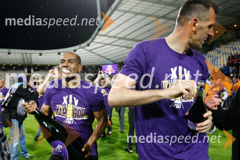  Marcos  Tavares, nogometaš NK Maribor;  Jasmin Handanović, nogometaš, NK MariborMaribor – Gorica, nogometna tekma, Prva Liga