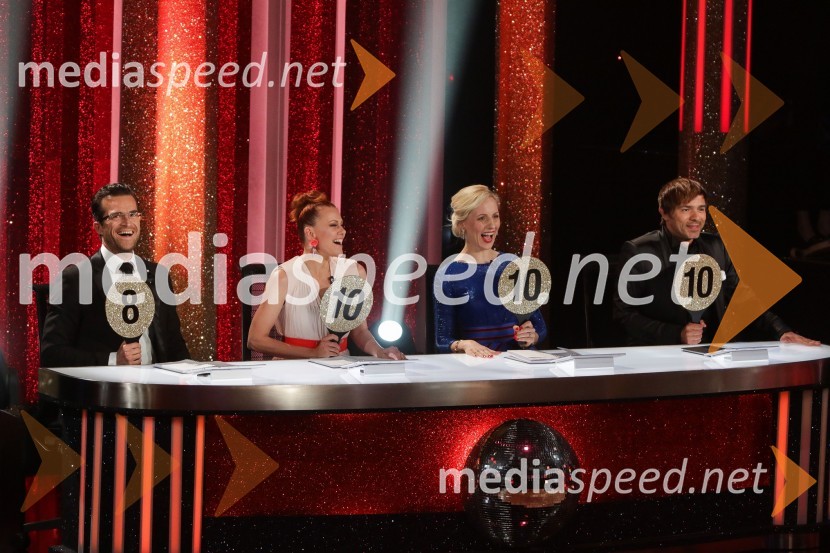  Andrej Škufca, štirikratni svetovni plesni prvak in plesni sodnik;  Katarina Venturini, nekdanja plesalka;  Nika Ambrožič Urbas, modna kreatorka in ustanoviteljica modne znamke Marija Moderna;  Lado Bizovičar, igralecZvezde plešejo, osma oddaja