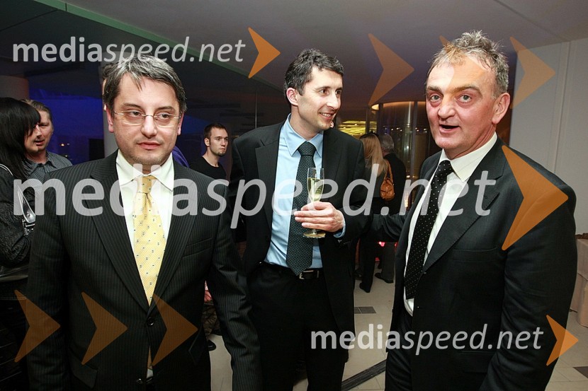Matjaž Han, poslanec SD, Tomaž Blagotinšek, direktor Radenske in Kristijan Janc, župan občine SevnicaOtvoritev termalnega centra Wellness park Laško