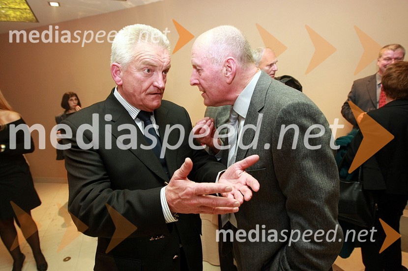 Borut Miklavčič, nekdanji direktor ZZZS in ustanovitelj slovenskih Lionsov ter Tone Turnšek, nekdanji direktor Pivovarne LaškoOtvoritev termalnega centra Wellness park Laško