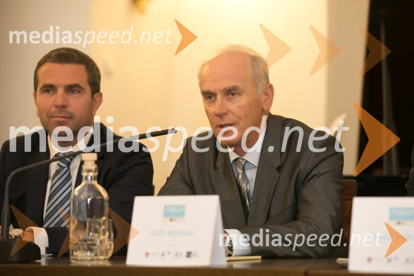  Tomaž Jontes,  strateg kabineta uprave, Telekom Slovenije d.d.;  Jože  Mermal, predsednik uprave BTC-jaNovinarska konferenca Festivala Ljubljana