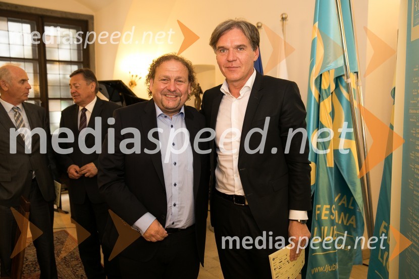  Darko  Brlek, direktor, Festival Ljubljana; mag. David Kastelic, predsednik uprave, Zavarovalnica Sava. d.d.Novinarska konferenca Festivala Ljubljana