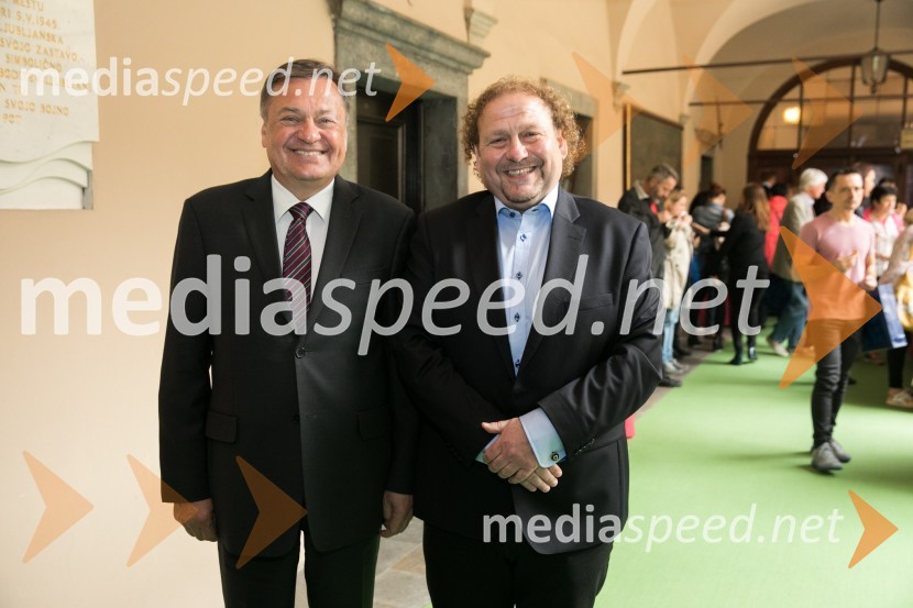  Zoran Janković, župan, Mestna občina Ljubljana;  Darko  Brlek, direktor, Festival LjubljanaNovinarska konferenca Festivala Ljubljana