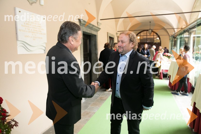  Zoran Janković, župan, Mestna občina Ljubljana;  Darko  Brlek, direktor, Festival LjubljanaNovinarska konferenca Festivala Ljubljana