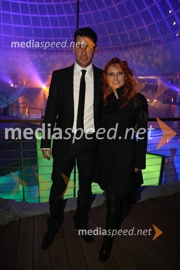 Peter Poles, povezovalec prireditve in Nuša Derenda, pevkaOtvoritev termalnega centra Wellness park Laško