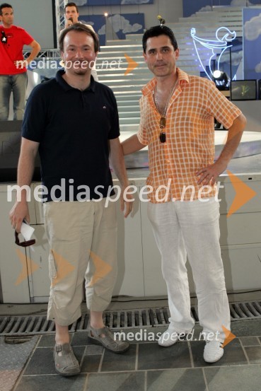 Direktor Avditorija Portorož Partik Greblo in Stojan Auer, RTV NetMelodije morja in sonca